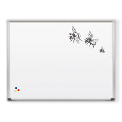 Mooreco Magne-Rite Whiteboard - Deluxe Aluminum Trim - 4'H X 4'W (Mooreco 219AD)