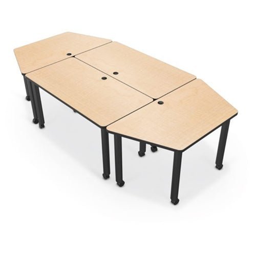 Trapezoid shop conference table