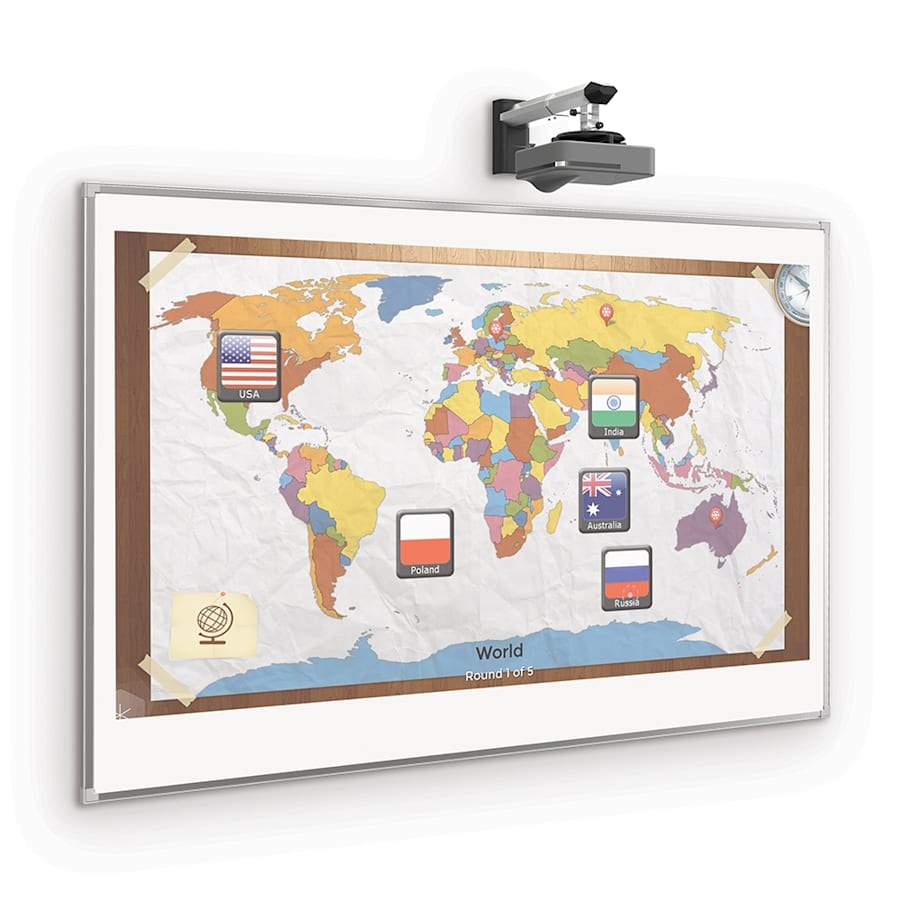 Mooreco Interactive Projector Board 4'H x 6'W - Low Gloss White (MOR-2G5KG-26) - SchoolOutlet