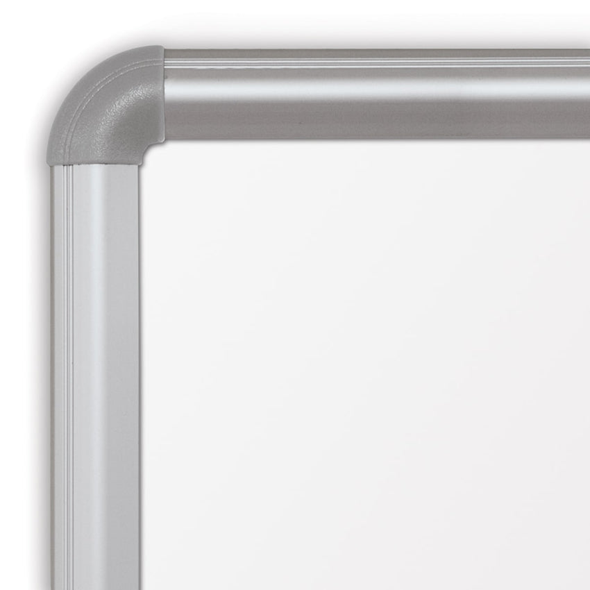 Mooreco Magnetic Porcelain Steel Markerboard with Presidential Silver Trim - 1.5'H x 2'W (MOR-2H2PA) - SchoolOutlet
