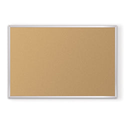 Mooreco Natural Add - Cork Tackboard - Aluminum Trim - 4'H x 8'W (MOR-302AH)