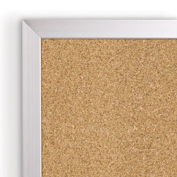 Mooreco Natural Add - Cork Tackboard - Aluminum Trim - 4'H x 8'W (MOR-302AH)