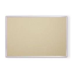 Mooreco Fabric Cork - Plate Tackboard - Aluminum Trim - 3'H x 4'W (MOR-333AC)