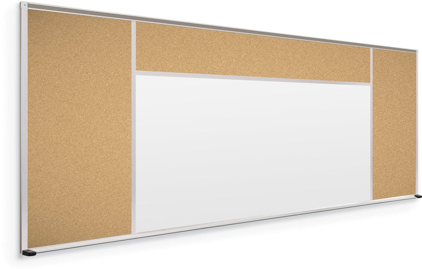 Mooreco Combination Board - Porcelain Steel Markerboard and Natural Cork Tackboard (Type H) - SchoolOutlet