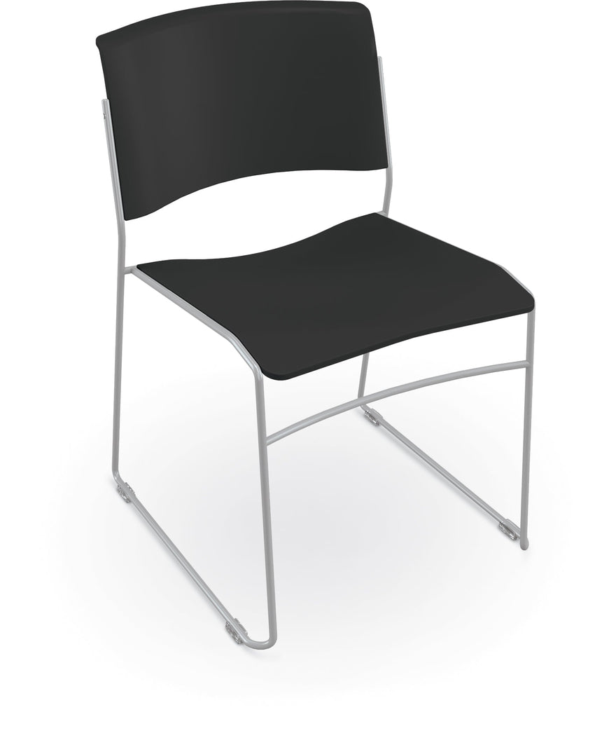 Mooreco Akt Stacking Chairs (Pack of 20) with Stacker Cart - 18" Seat Height with Wire Base - SchoolOutlet
