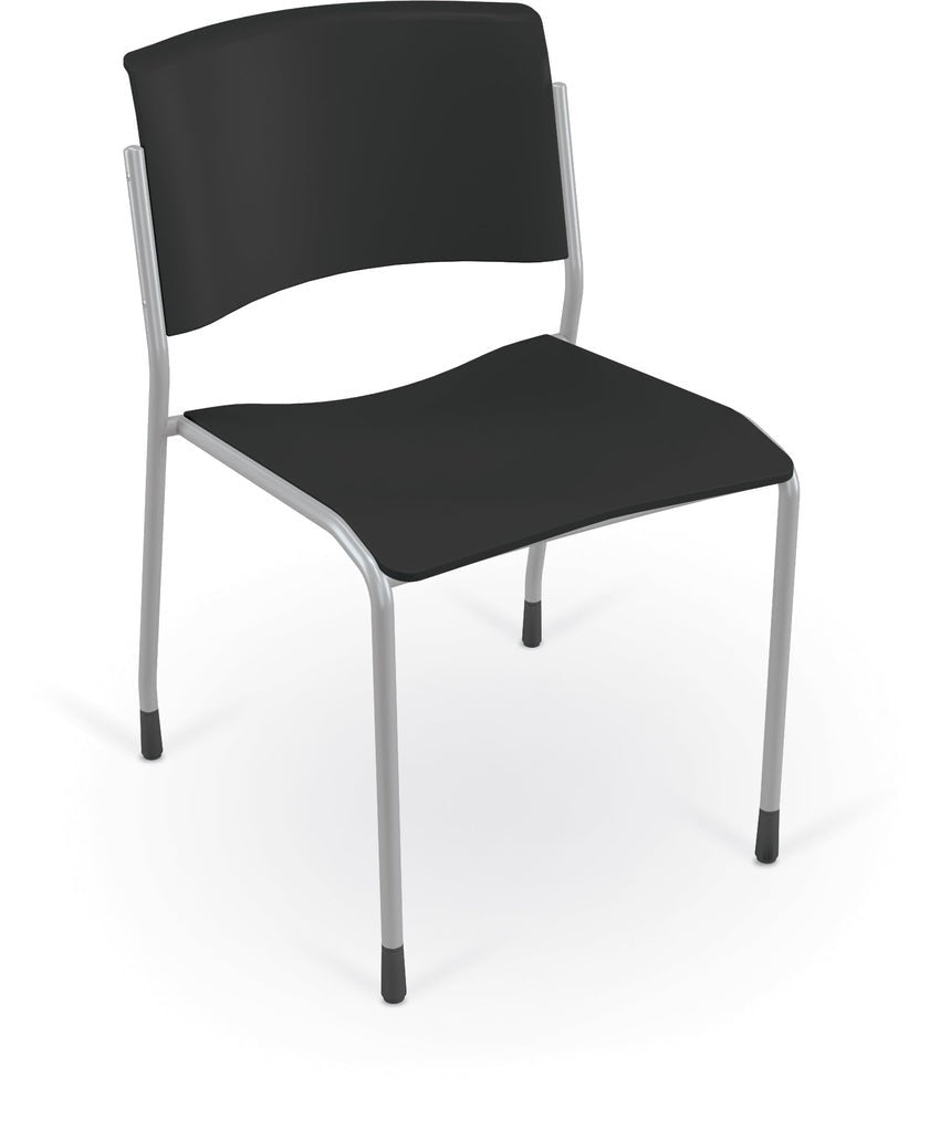 Mooreco Akt 4-Leg Stackable Chairs (Pack of 20) with Stacker Cart - 18" Seat Height with Glides - SchoolOutlet