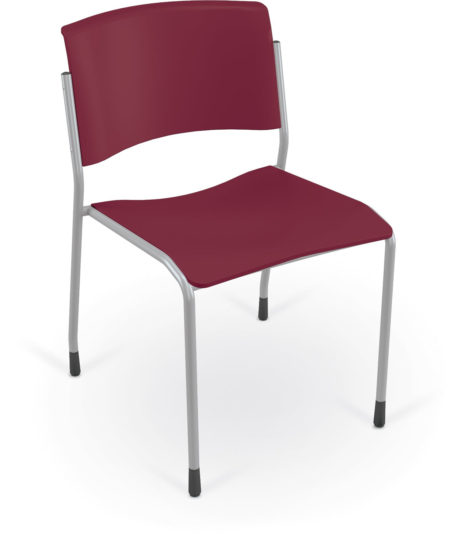 Mooreco Akt 4-Leg Stackable Chairs (Pack of 20) with Stacker Cart - 18" Seat Height with Glides - SchoolOutlet