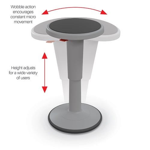 MooreCo 50960 Hierarchy Height Adjustable Grow Stool - Short Stool (MooreCo 50960) - SchoolOutlet