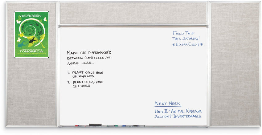 Mooreco Combo-Rite Board - Porcelain Steel Markerboard and Vin-Tak Tackboard (Type H) - SchoolOutlet