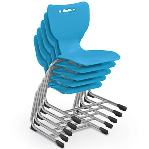 Mooreco Hierarchy Cantilever School Chair - 5 Pack - Cantilever Base - 18" Height - Chrome Frame (Mooreco 53218-5) - SchoolOutlet