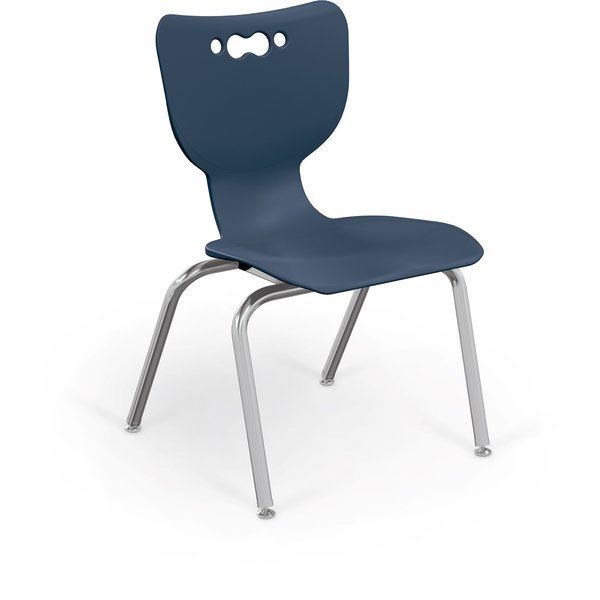 Mooreco Hierarchy School Chair - 5 Pack - 4-Leg Base - 14" Height - Chrome Frame (Mooreco 53314-5) - SchoolOutlet