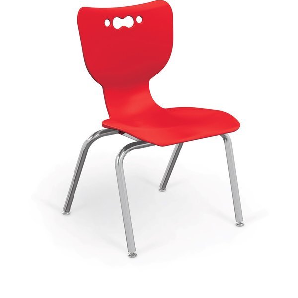 Mooreco Hierarchy School Chair - 5 Pack - 4-Leg Base - 14" Height - Chrome Frame (Mooreco 53314-5) - SchoolOutlet