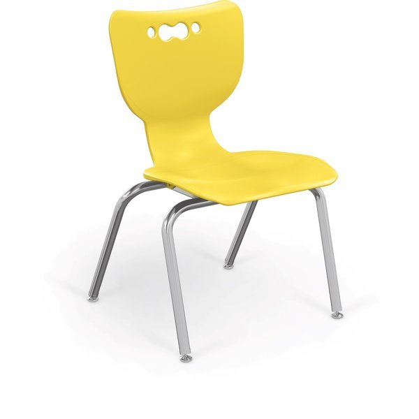 Mooreco Hierarchy School Chair - 5 Pack - 4-Leg Base - 14" Height - Chrome Frame (Mooreco 53314-5) - SchoolOutlet