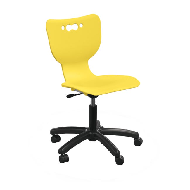 Hierarchy 5-Star Height-Adjustable 16.5"-21.5" School Chair - Hard Caster - 53511 - SchoolOutlet