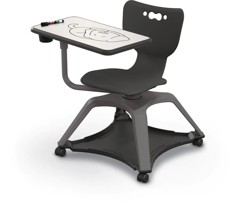 MooreCo Hierarchy Enroll Series Mobile Tablet Arm Chair Desk No Arms (MOR-54325-XXXX-NA-XX-XX ) - SchoolOutlet