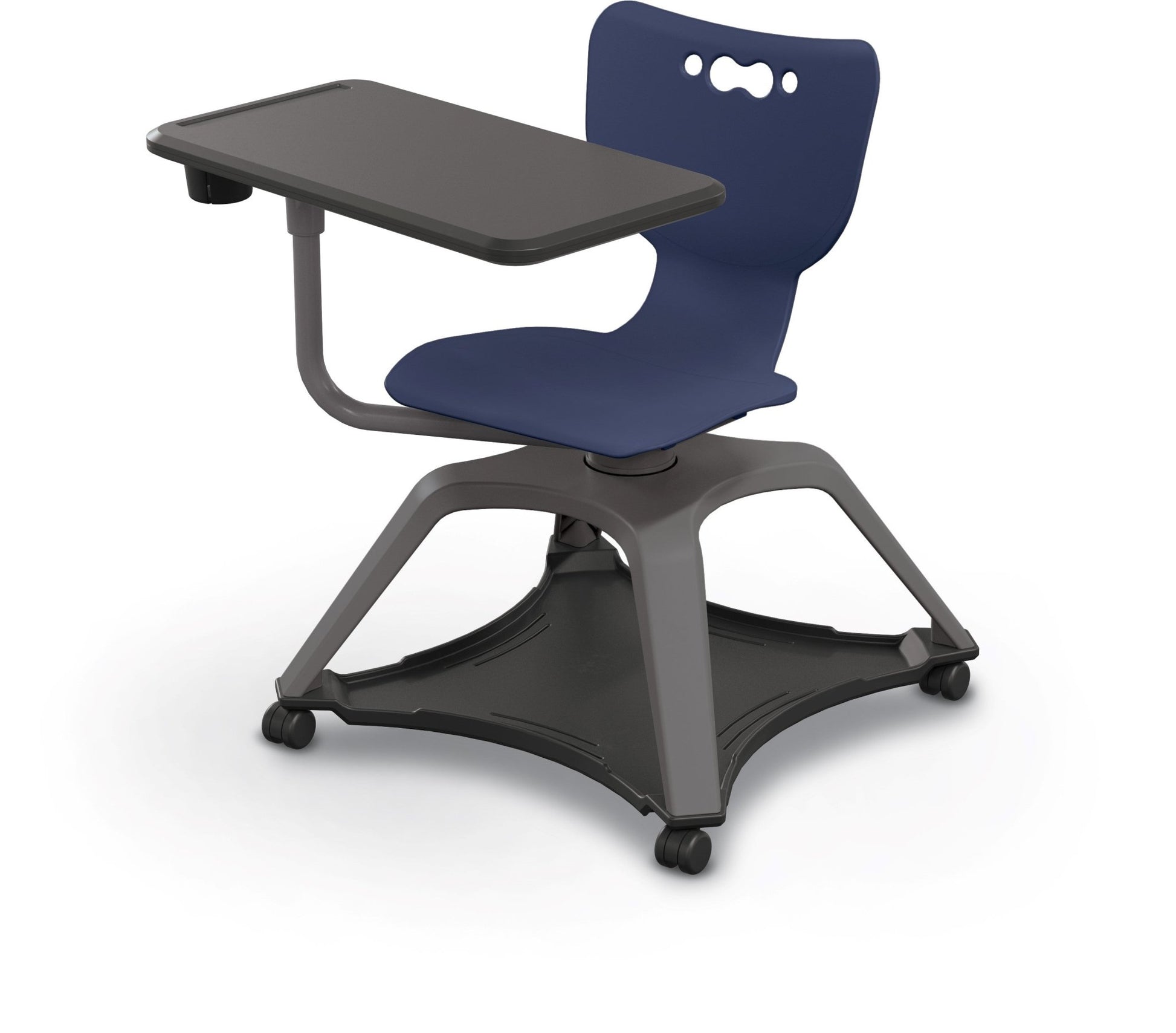 MooreCo Hierarchy Enroll Series Mobile Tablet Arm Chair Desk No Arms (MOR-54325-XXXX-NA-XX-XX ) - SchoolOutlet