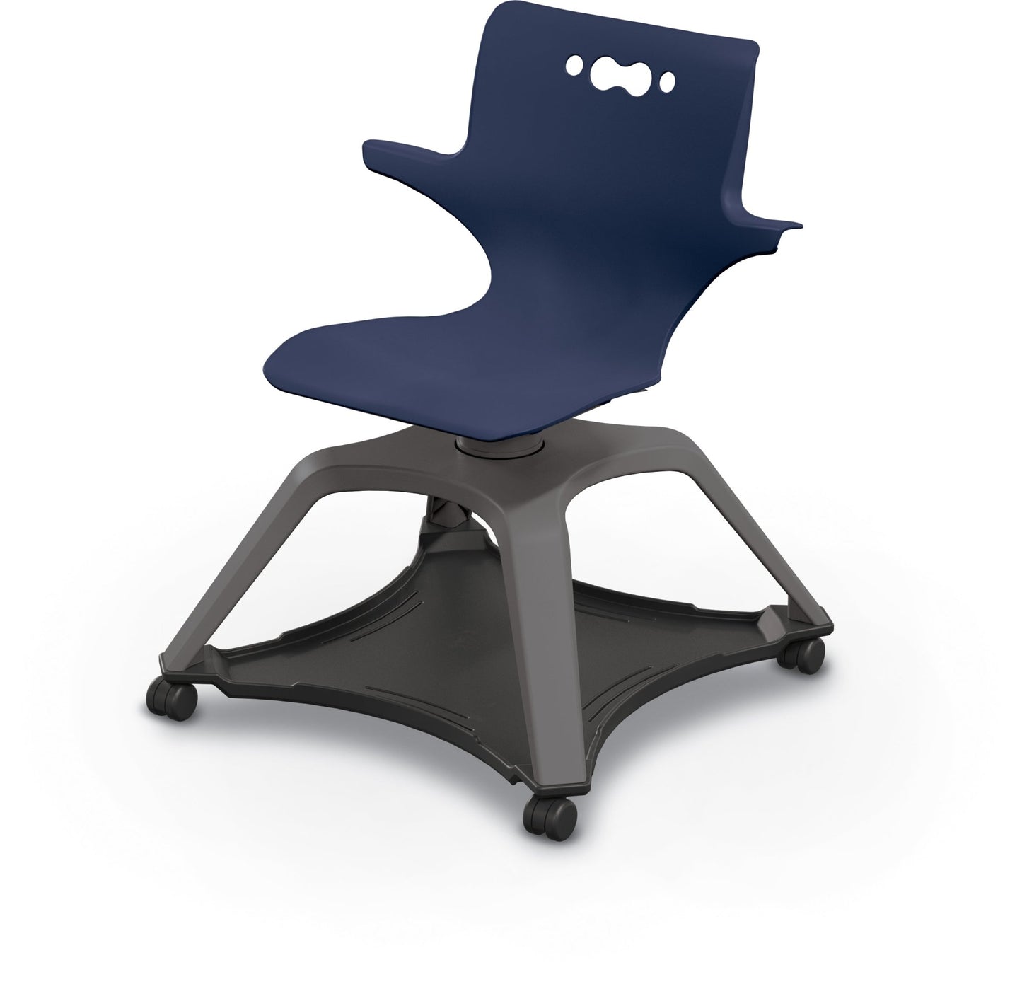 MooreCo Hierarchy Enroll Series Mobile Tablet Arm Chair Desk with Arms (54325-XXXX-WA-XX-XX) - SchoolOutlet