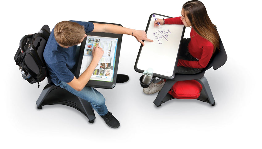 MooreCo Hierarchy Enroll Series Mobile Tablet Arm Chair Desk No Arms (MOR-54325-XXXX-NA-XX-XX ) - SchoolOutlet