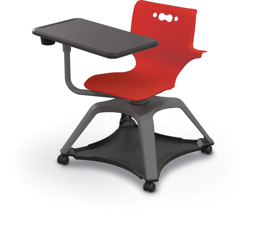 MooreCo Hierarchy Enroll Series Mobile Tablet Arm Chair Desk with Arms (54325-XXXX-WA-XX-XX) - SchoolOutlet
