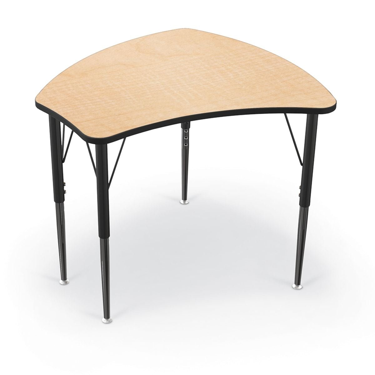 Economy Shapes Desk and 4-leg Hierarchy Chair 18" Armless Shell (Pack of 5) - SchoolOutlet