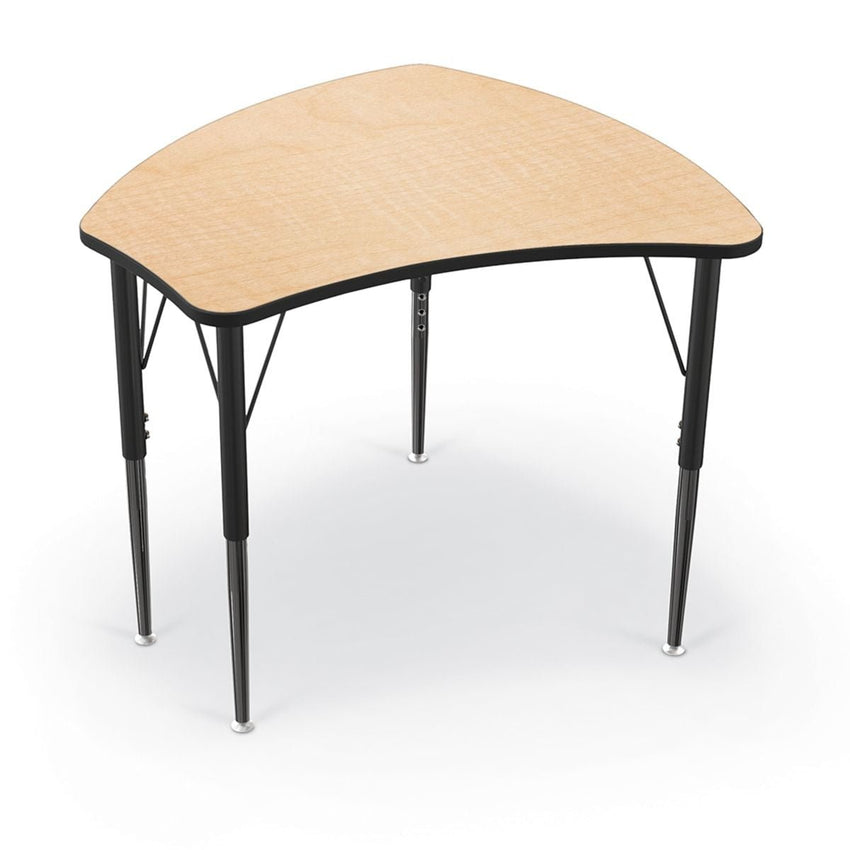 Economy Shapes Desk and 4-leg Hierarchy Chair 18" Armless Shell (Pack of 5) - SchoolOutlet