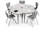 Economy Shapes Desk and 4-leg Hierarchy Chair 18