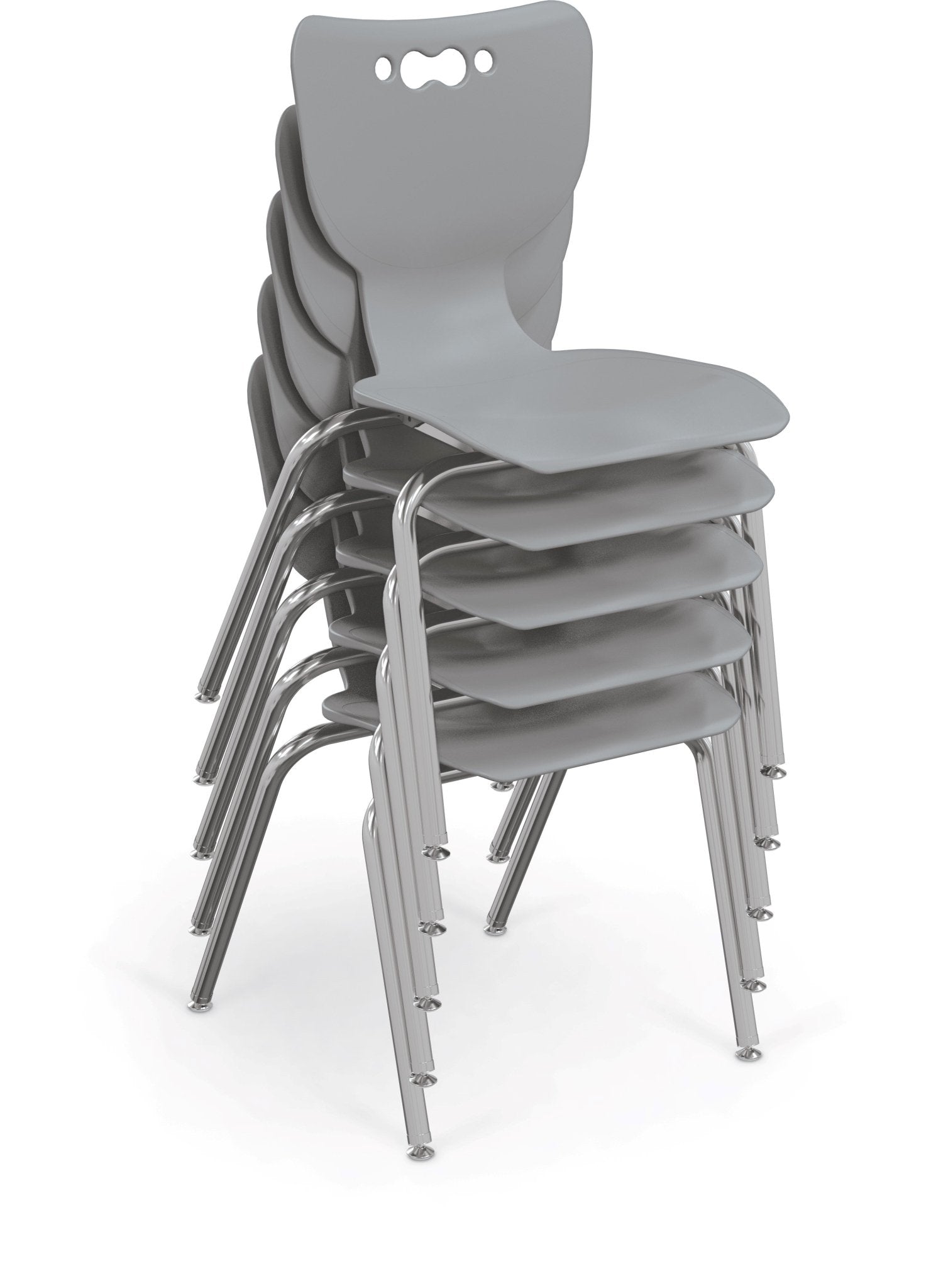 Economy Shapes Desk and 4-leg Hierarchy Chair 18" Armless Shell (Pack of 5) - SchoolOutlet