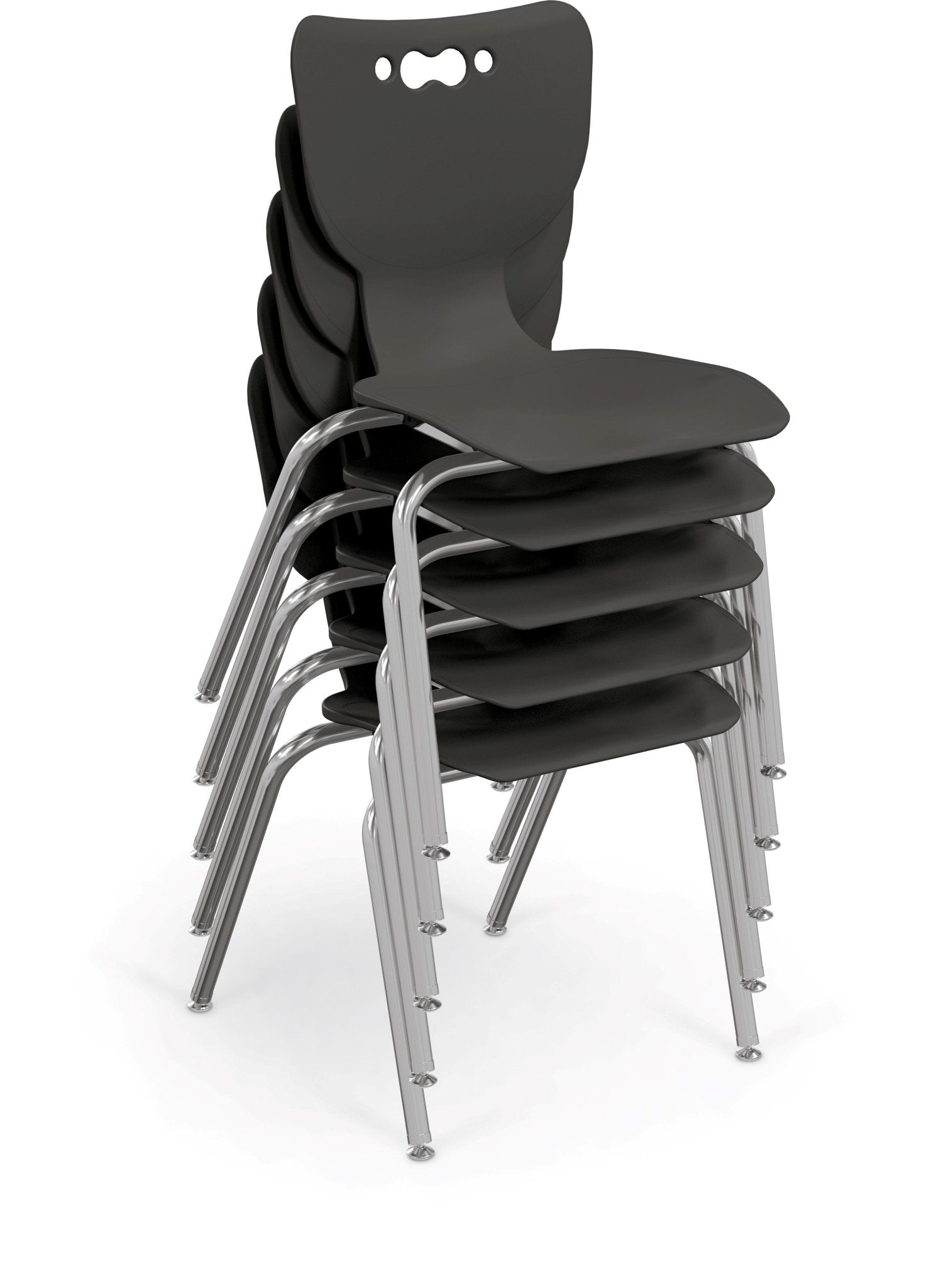 Economy Shapes Desk and 4-leg Hierarchy Chair 18" Armless Shell (Pack of 5) - SchoolOutlet