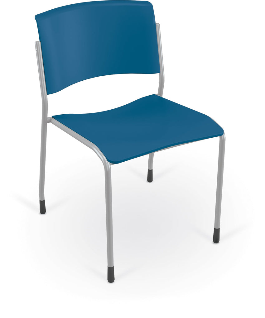 Mooreco Akt 4-Leg Stacking Chair with Tube Frame, 17.6" Seat Height - SchoolOutlet