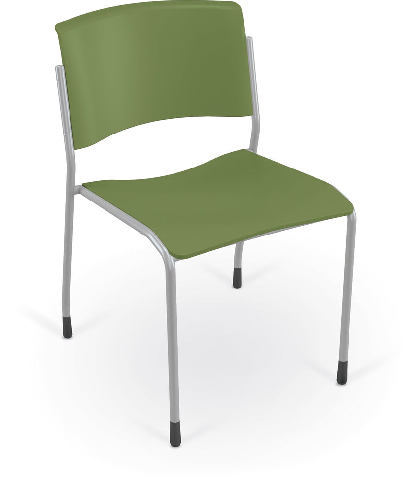 Mooreco Akt 4-Leg Stacking Chair with Tube Frame, 17.6" Seat Height - SchoolOutlet