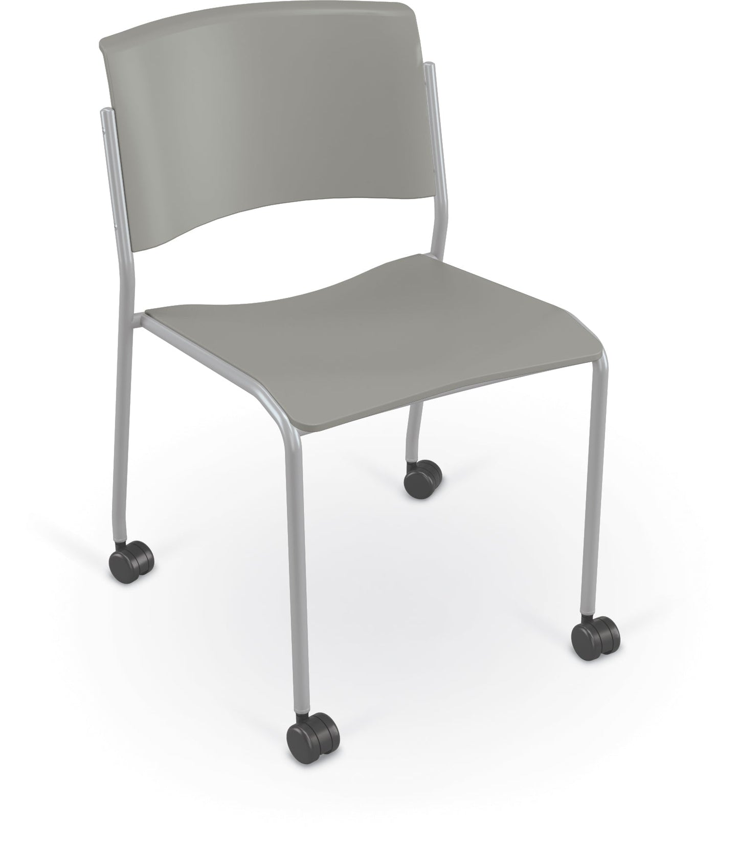 Mooreco Akt 4-Leg Stacking Chair with Tube Frame, 17.6" Seat Height - SchoolOutlet