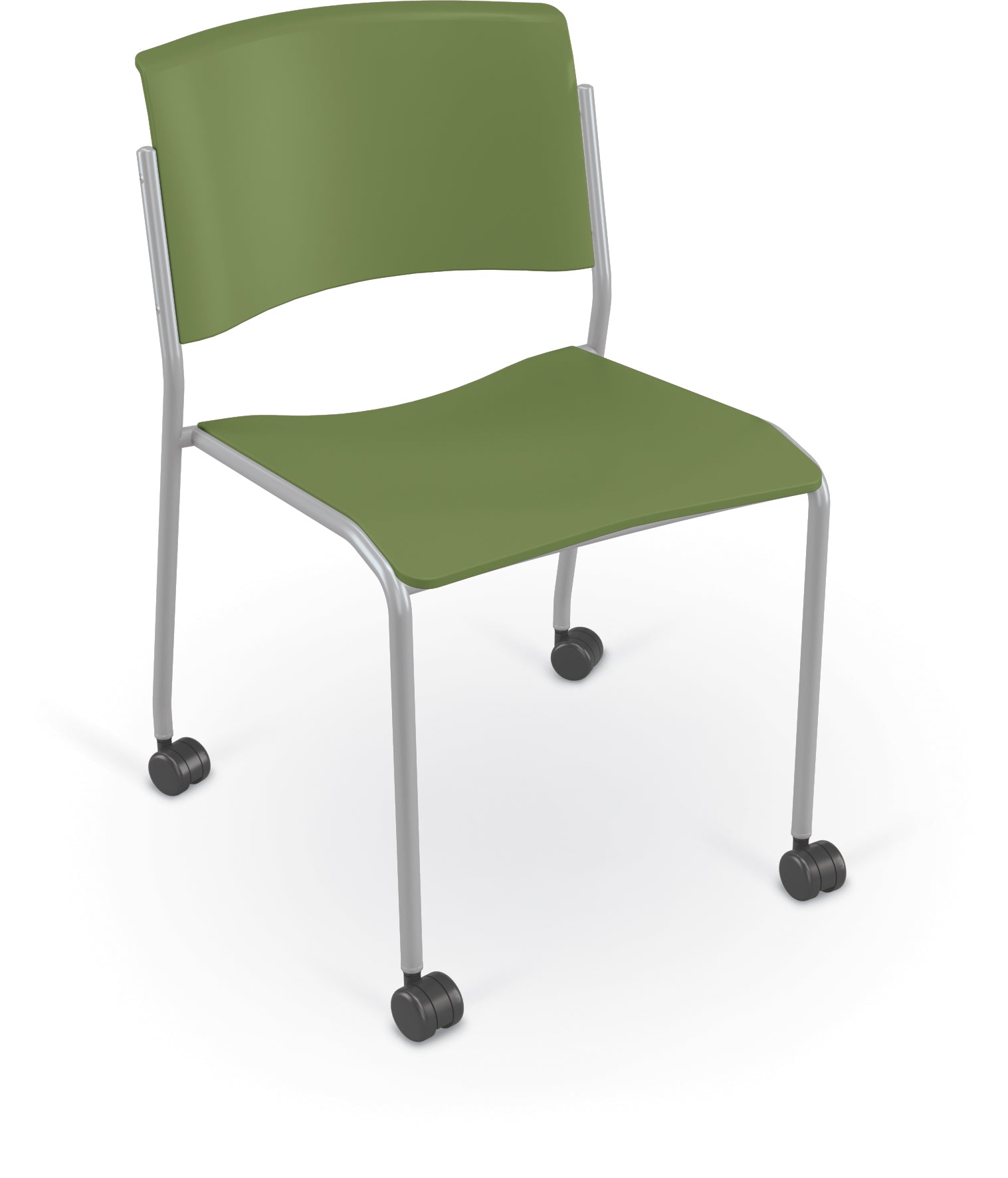 Mooreco Akt 4-Leg Stacking Chair with Tube Frame, 17.6" Seat Height - SchoolOutlet
