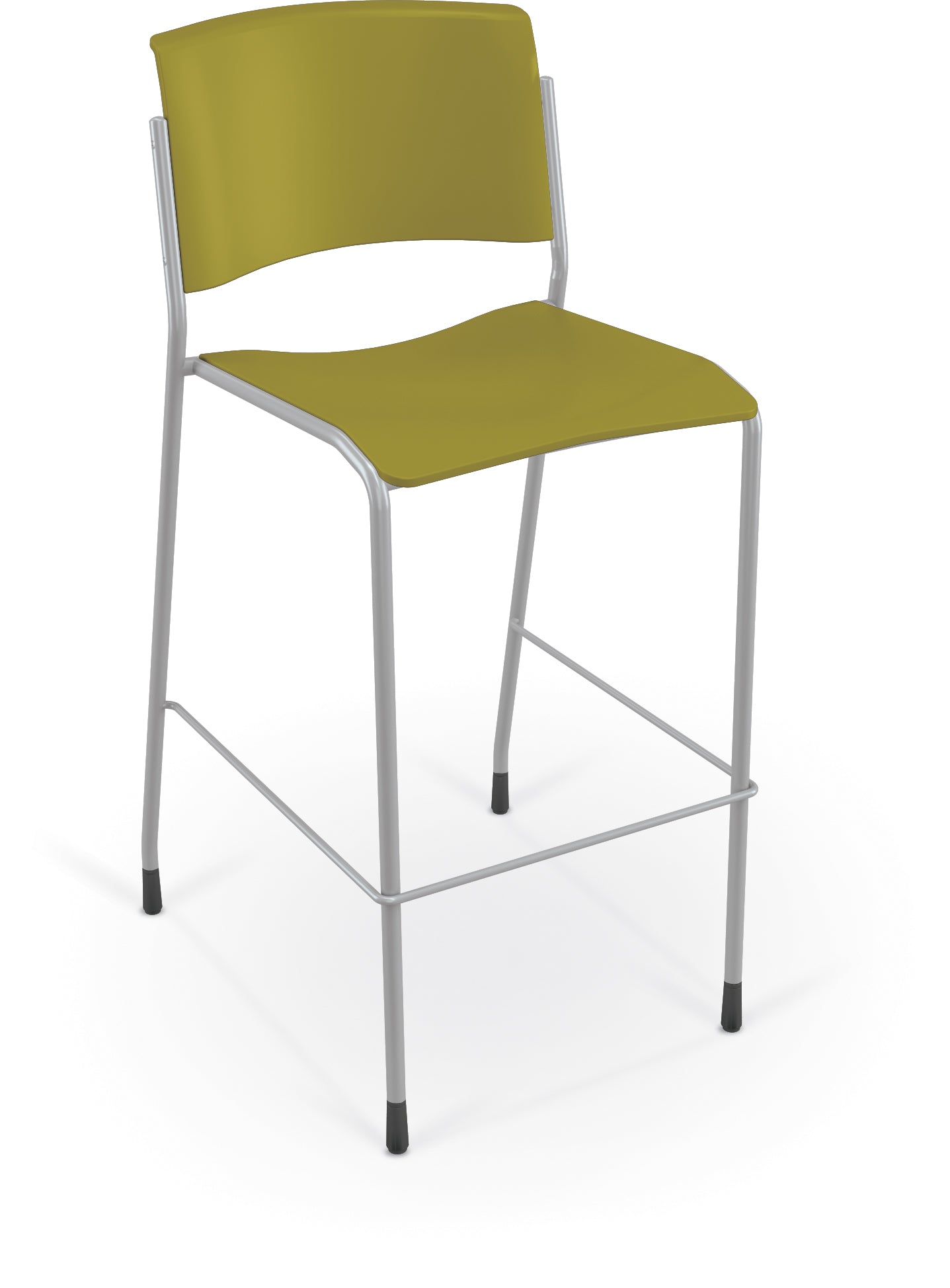 Mooreco Akt 4-Leg Stool with Tube Frame and Glides 29.5" Seat Height - SchoolOutlet
