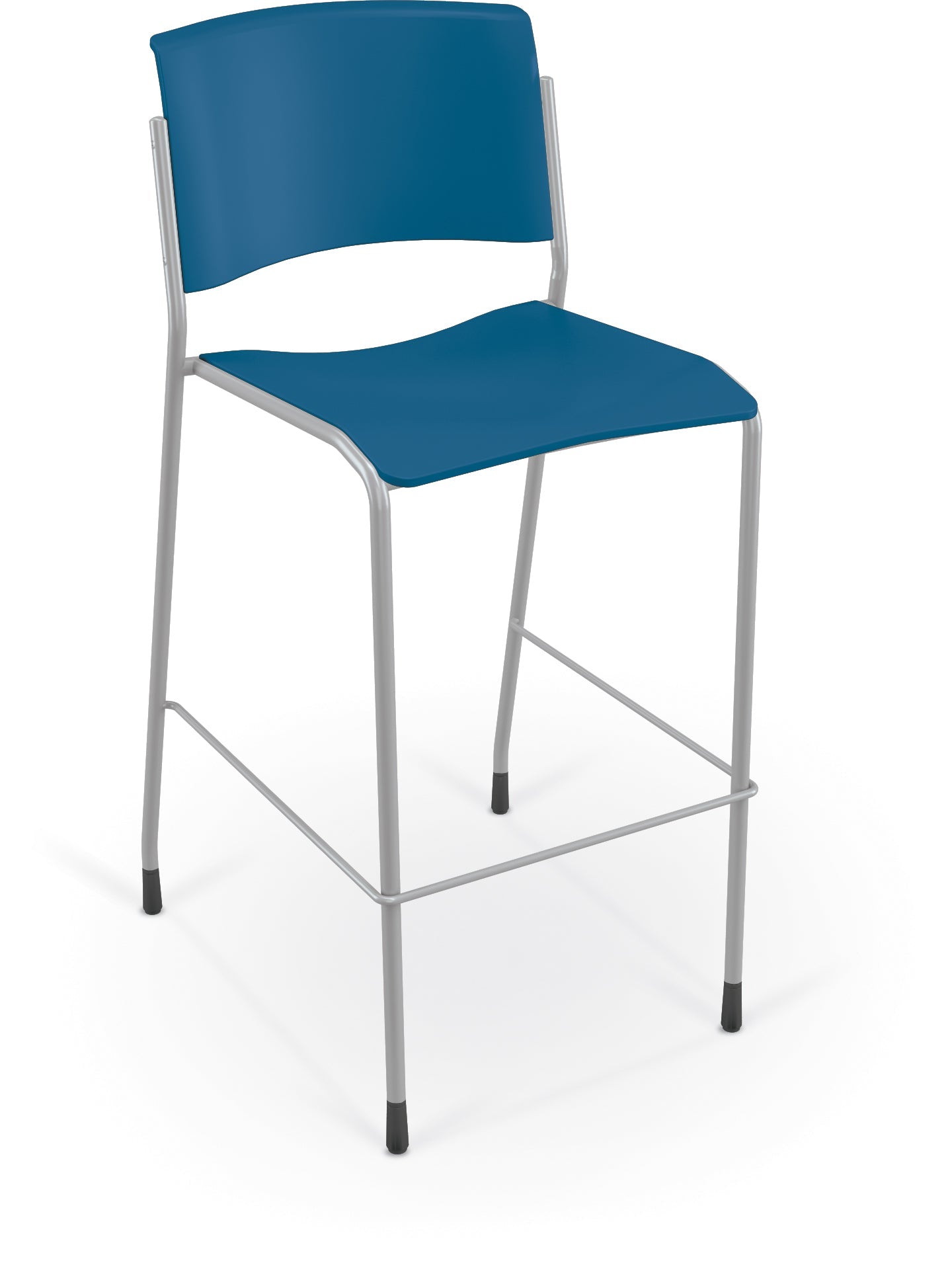 Mooreco Akt 4-Leg Stool with Tube Frame and Glides 29.5" Seat Height - SchoolOutlet