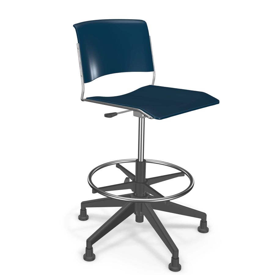 Mooreco Akt 5-Star Stool - Seat Adjusts from 23.5" to 30.5" - SchoolOutlet