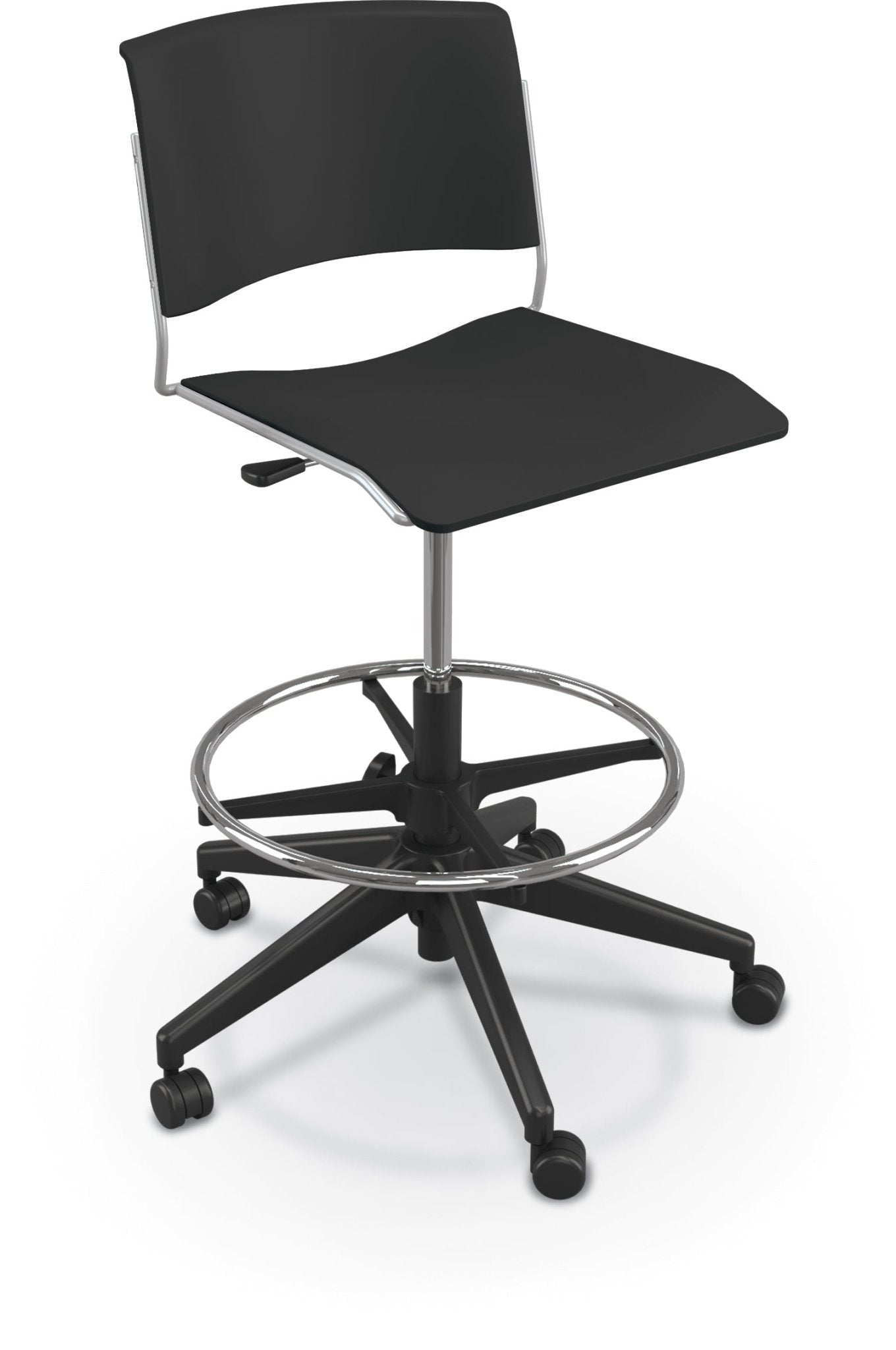 Mooreco Akt 5-Star Stool - Seat Adjusts from 23.5" to 30.5" - SchoolOutlet