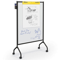 Mooreco Essential Mobile Whiteboard - 42"W X 21"D - Magnetic - Black (Mooreco 62544)