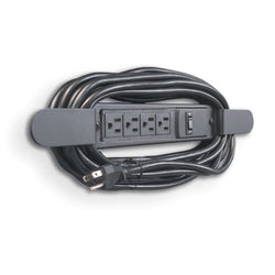 Mooreco 4 Electrical Outlet with 25' Cord and Cord Winder (Mooreco 66450)