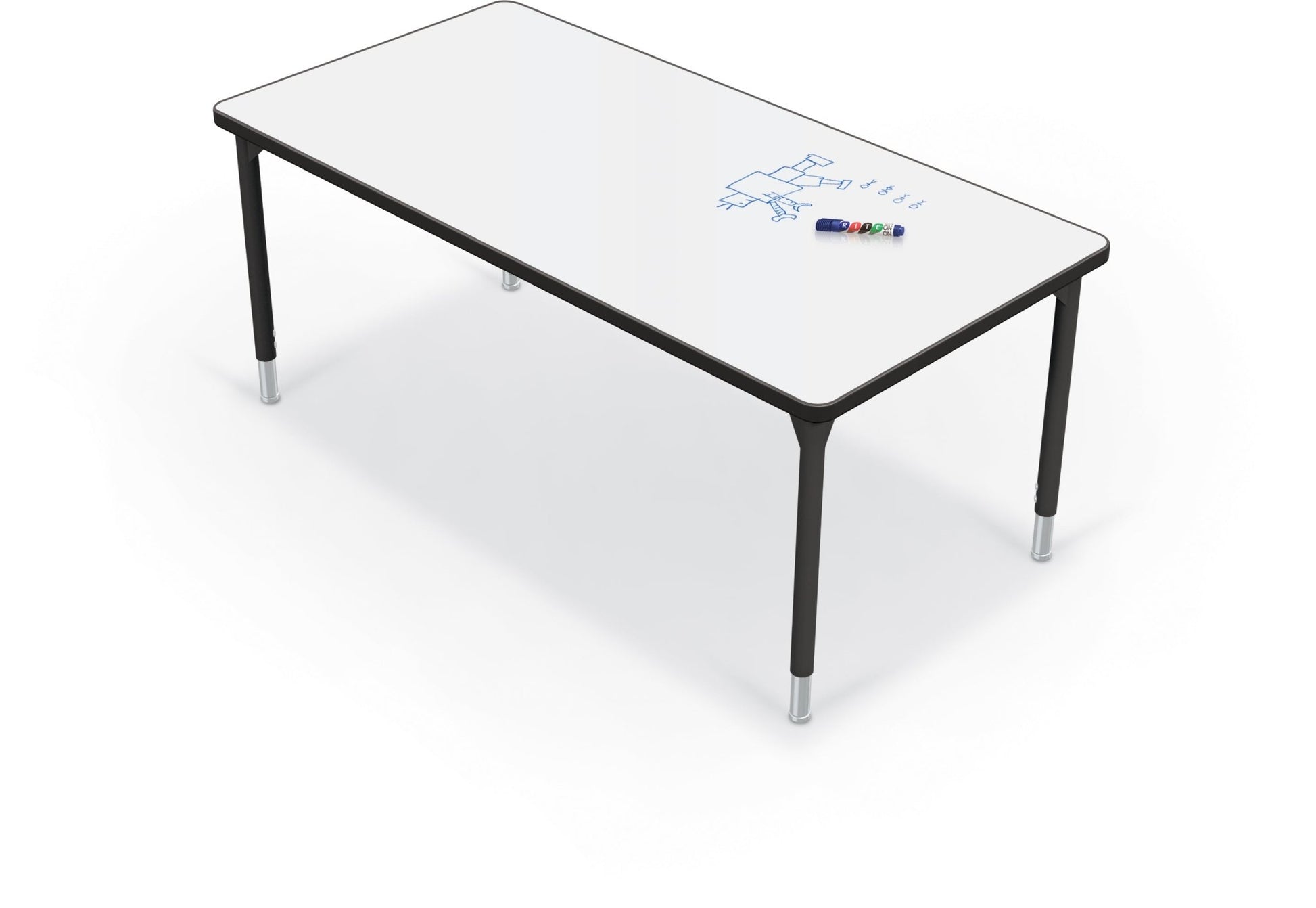Hierarchy Activity Table + Porcelain Top – 30"D x 60"W Rectangle - SchoolOutlet