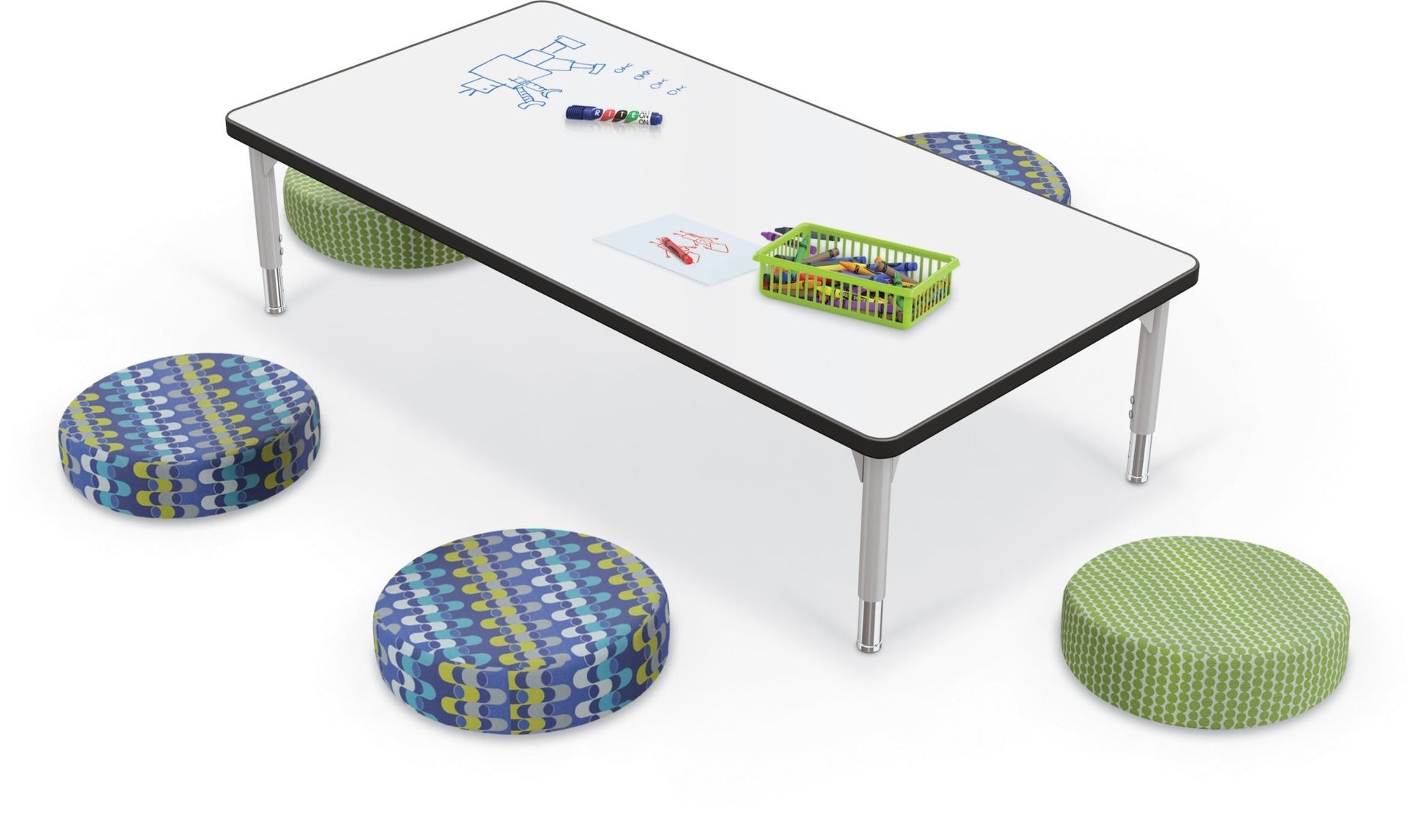 Hierarchy Activity Table + Porcelain Top – 30"D x 60"W Rectangle - SchoolOutlet
