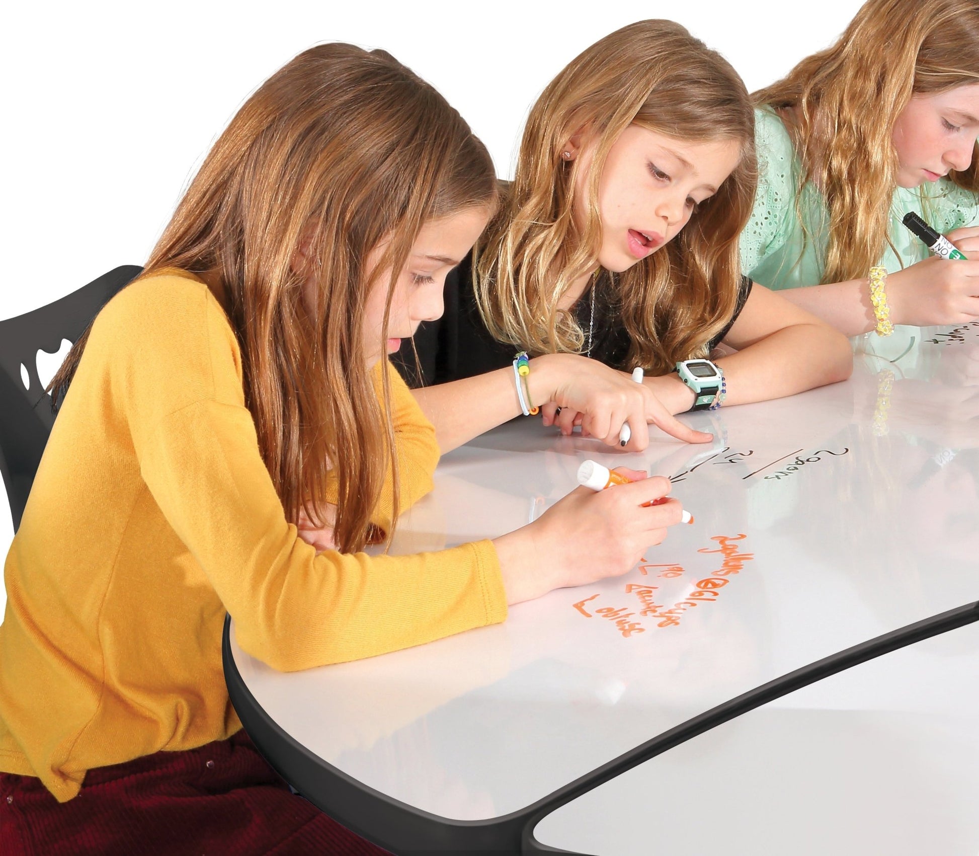 Hierarchy Creator Table + Porcelain Top – Wavy Rectangle - SchoolOutlet