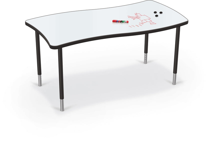 Hierarchy Creator Table + Porcelain Top – Wavy Rectangle - SchoolOutlet