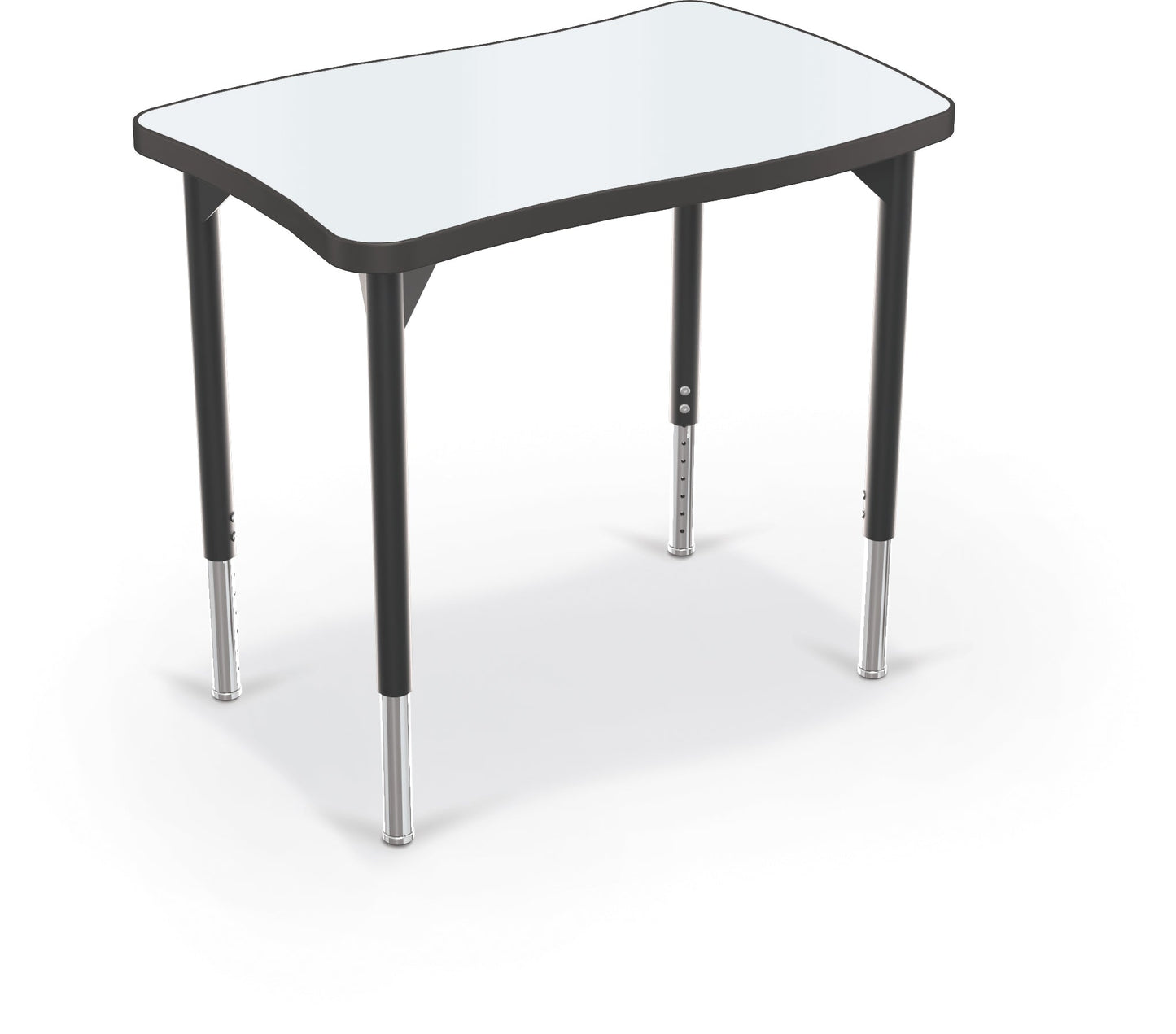 Hierarchy Creator Desk + Porcelain Top – Wavy Rectangle - SchoolOutlet