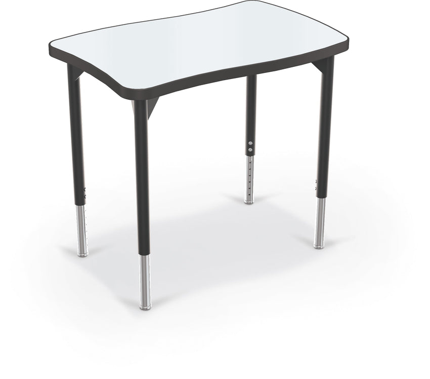 Hierarchy Creator Desk + Porcelain Top – Wavy Rectangle - SchoolOutlet