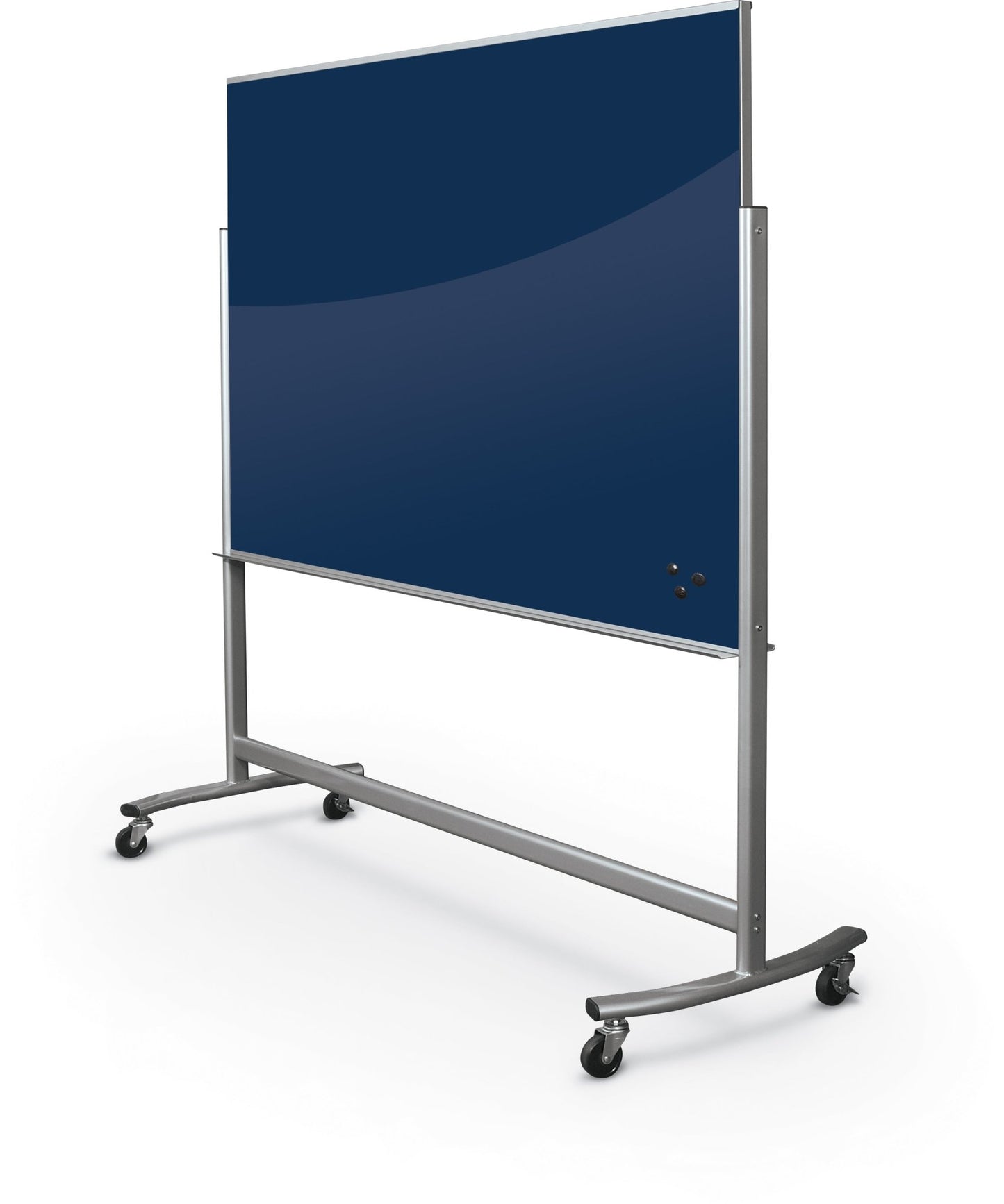 Mooreco Visionary Move Mobile Magnetic Glass board - 4'H x 6'W (Mooreco 74951) - SchoolOutlet