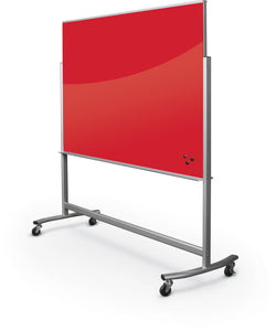 Mooreco Visionary Move Mobile Magnetic Glass board - 4'H x 6'W (Mooreco 74951)