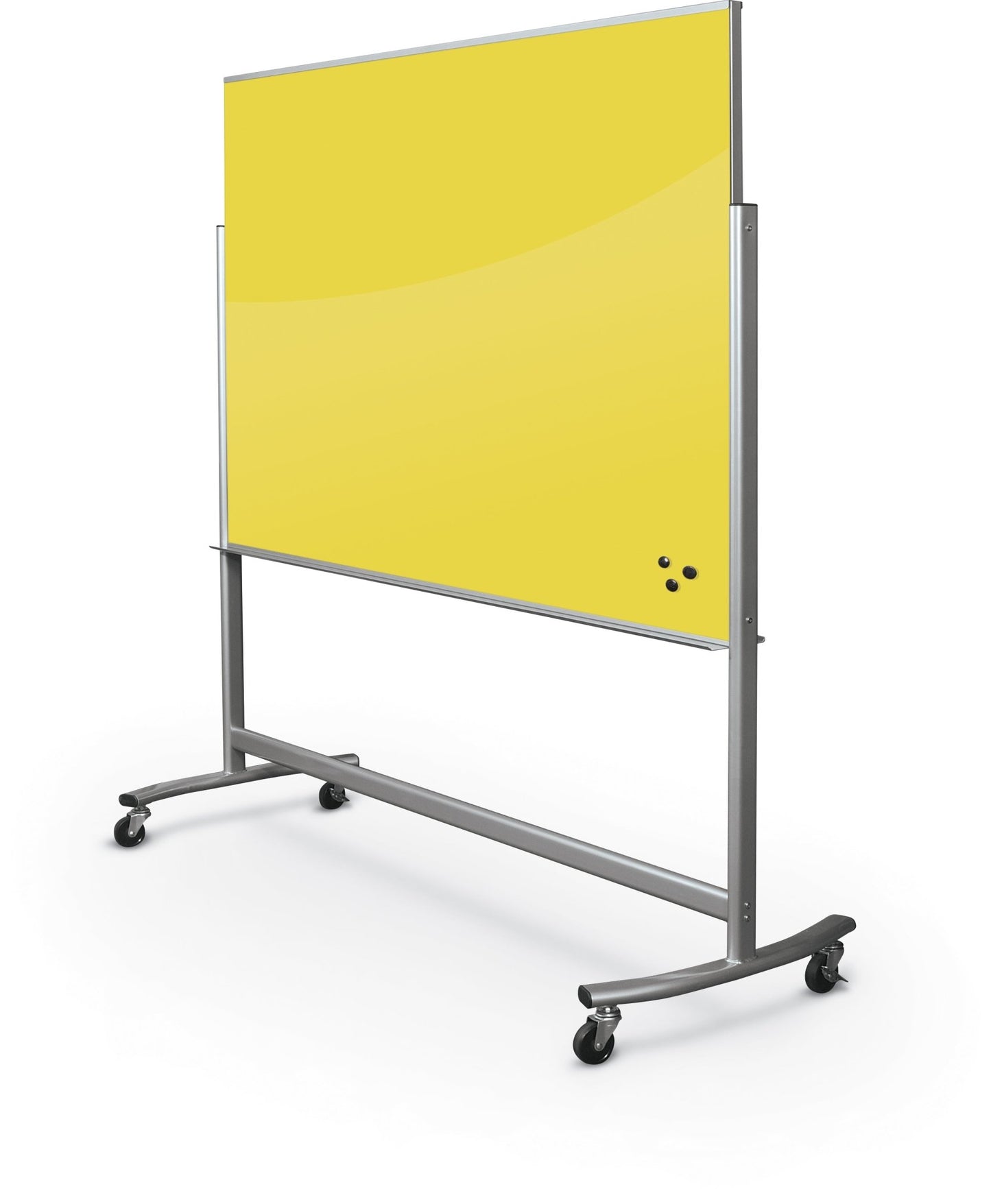 Mooreco Visionary Move Mobile Magnetic Glass board - 4'H x 6'W (Mooreco 74951) - SchoolOutlet