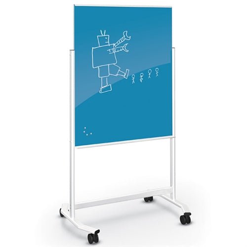 Mooreco Visionary Move Colors Magnetic Glass Board - 4'W x 3'D (Mooreco 74965) - SchoolOutlet