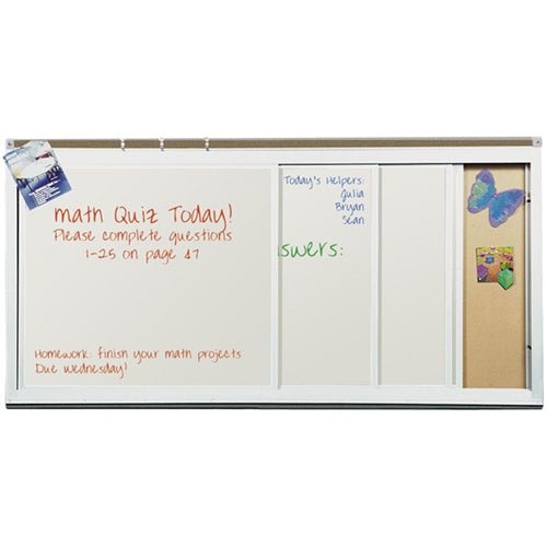 Mooreco Horizontal Sliding Board 2 track/2 panel - 8' W x 4' H (Mooreco 822HH) - SchoolOutlet