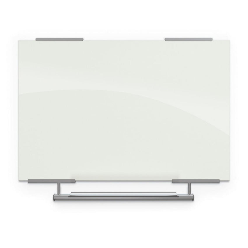 Mooreco 3'W X 2'H - Visionary Magnetic Glass Dry Erase Whiteboard with Exo Tray System - Glossy White (Mooreco 83843-1X576) - SchoolOutlet
